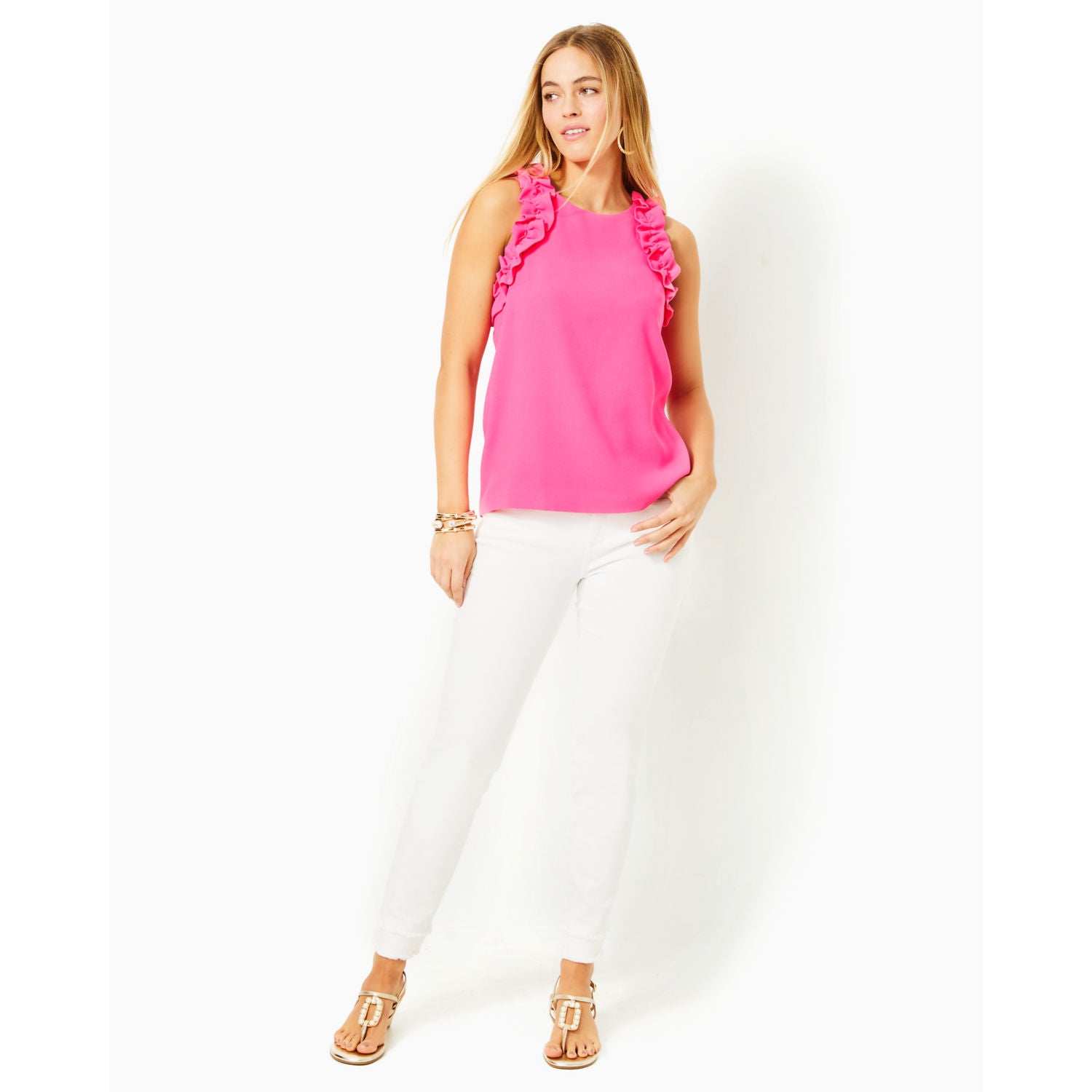 Kailee Sleeveless Ruffle Top