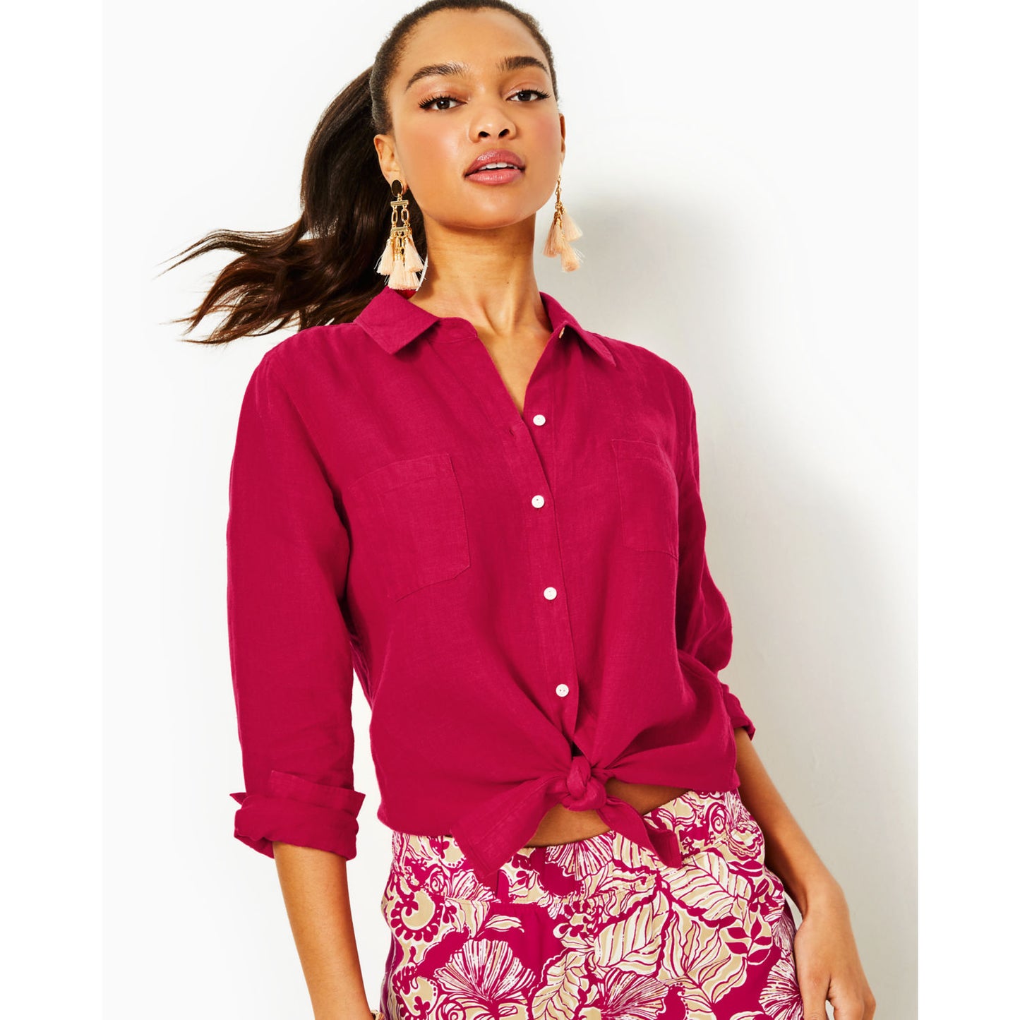 SEA VIEW BUTTON DOWN – Pink Sorbet | Lilly Pulitzer Store Columbia, SC