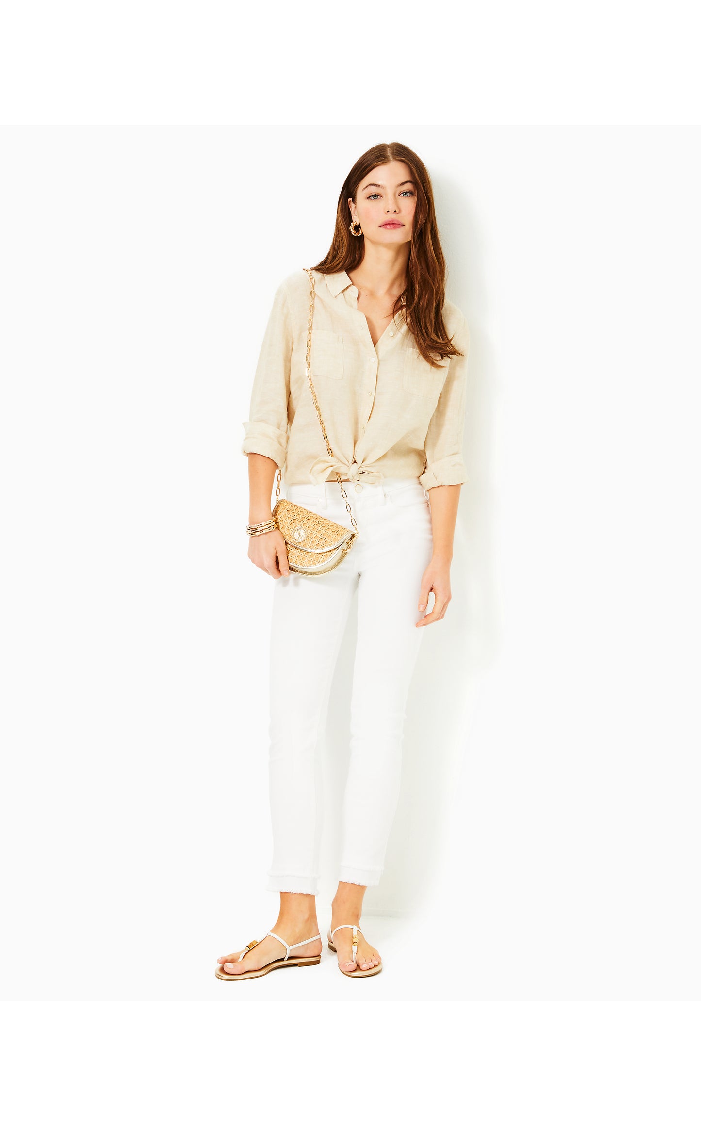 SEA VIEW BUTTON DOWN - SAND BAR X RESORT WHITE -