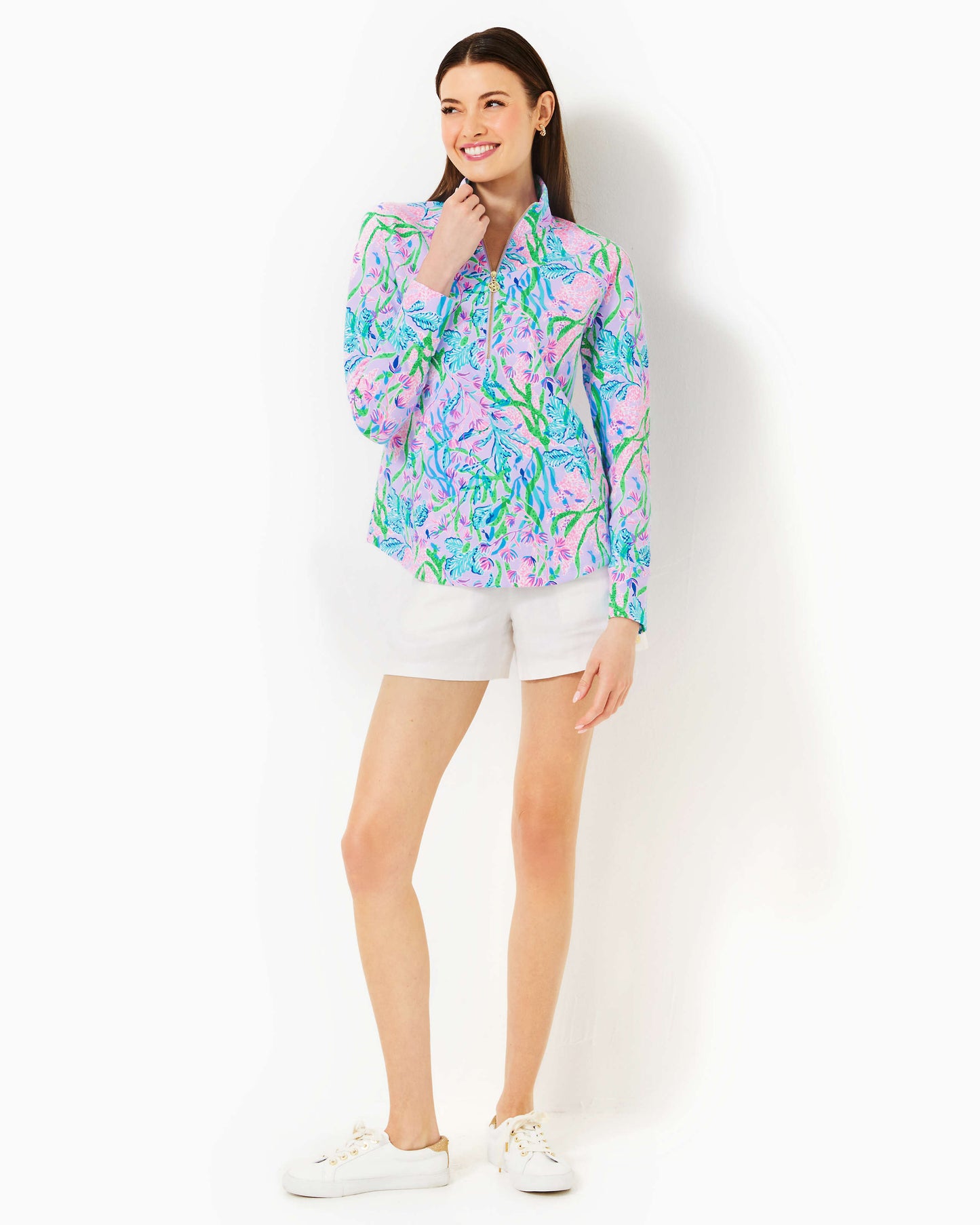 UPF 50+ SKIPPER POPOVER – Pink Sorbet | Lilly Pulitzer Store Columbia, SC