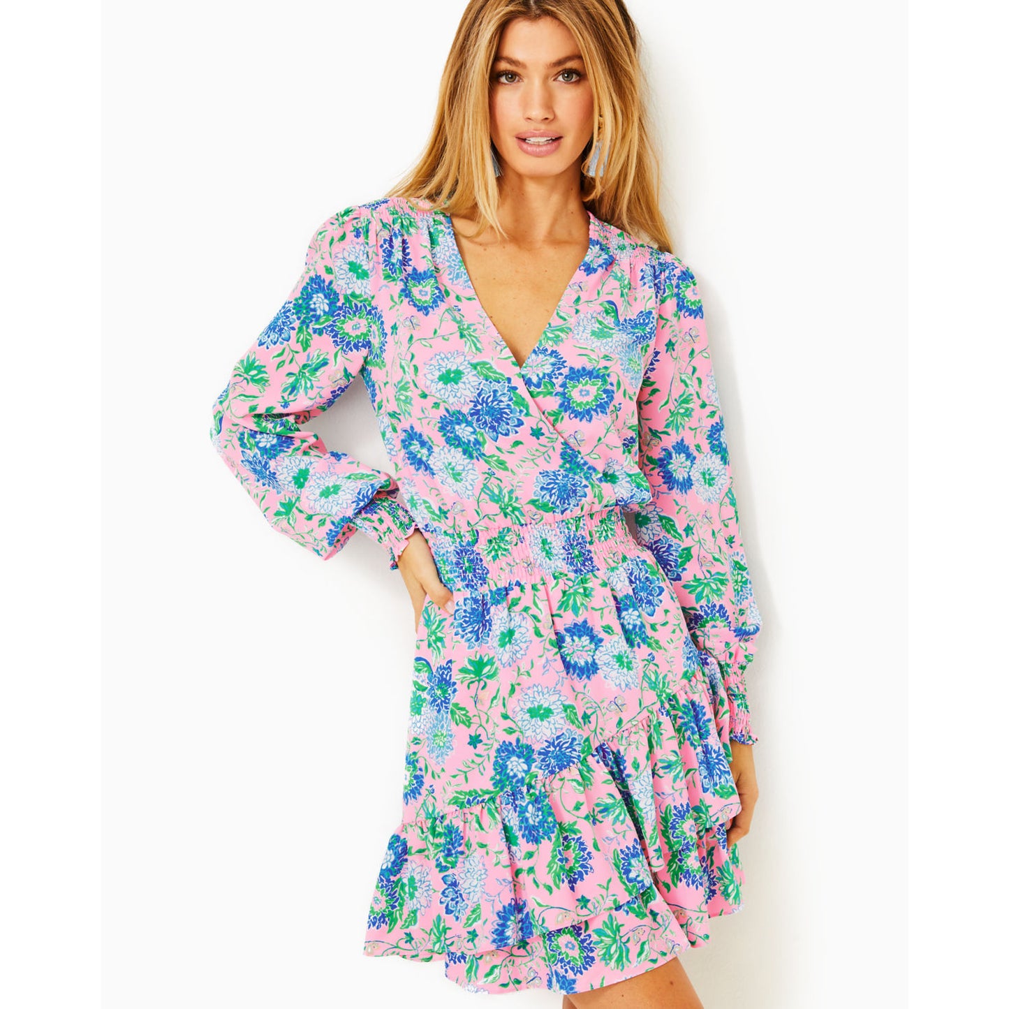 CRISTIANA LONG SLEEVE STRETCH DRESS