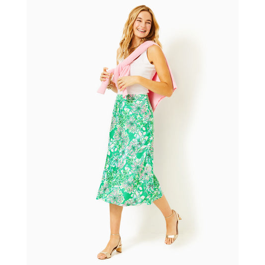 Lilly Pulitzer High-Rise Midi Multi Seaweed Samba XXS at  Women's  Clothing store