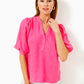 MIALEIGH ELBOW SLEEVE LINEN TOP