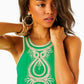 TAYLANE EMBROIDERED MAXI - BRAZILIAN GREEN -