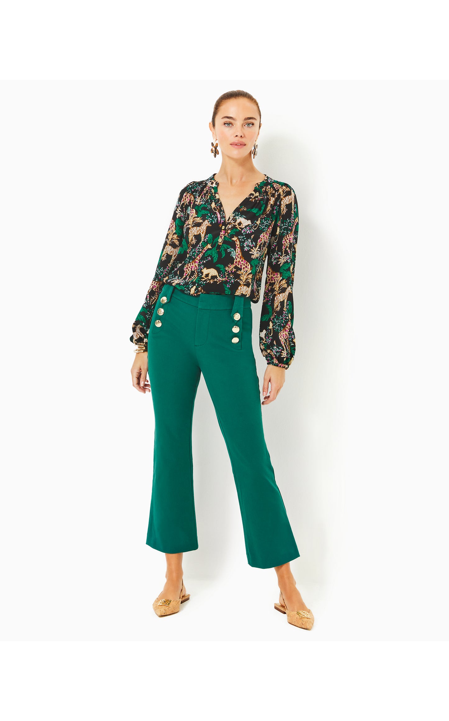 PARRISH BI-STRETCH CROP FLARE PANT