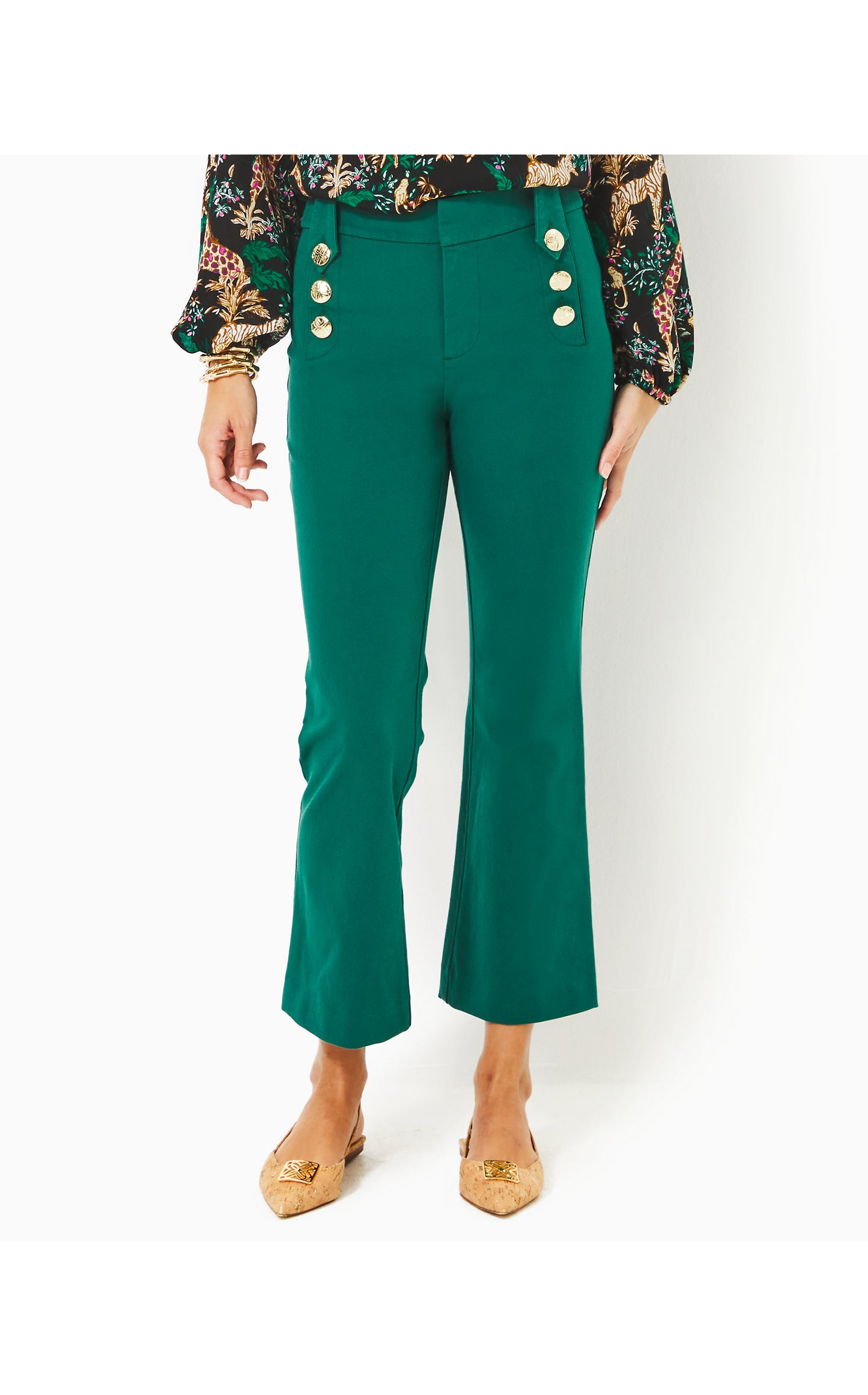 PARRISH BI-STRETCH CROP FLARE PANT