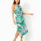 GRACELYN HALTER MIDI DRES - BRAZILIAN GREEN - SALTY SANDBAR OVERSIZED ENIGINEERED KNIT DRESS