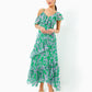 ROSALYNN RUFFLE MAXI DRES - BRAZILIAN GREEN - SALTY SANDBAR