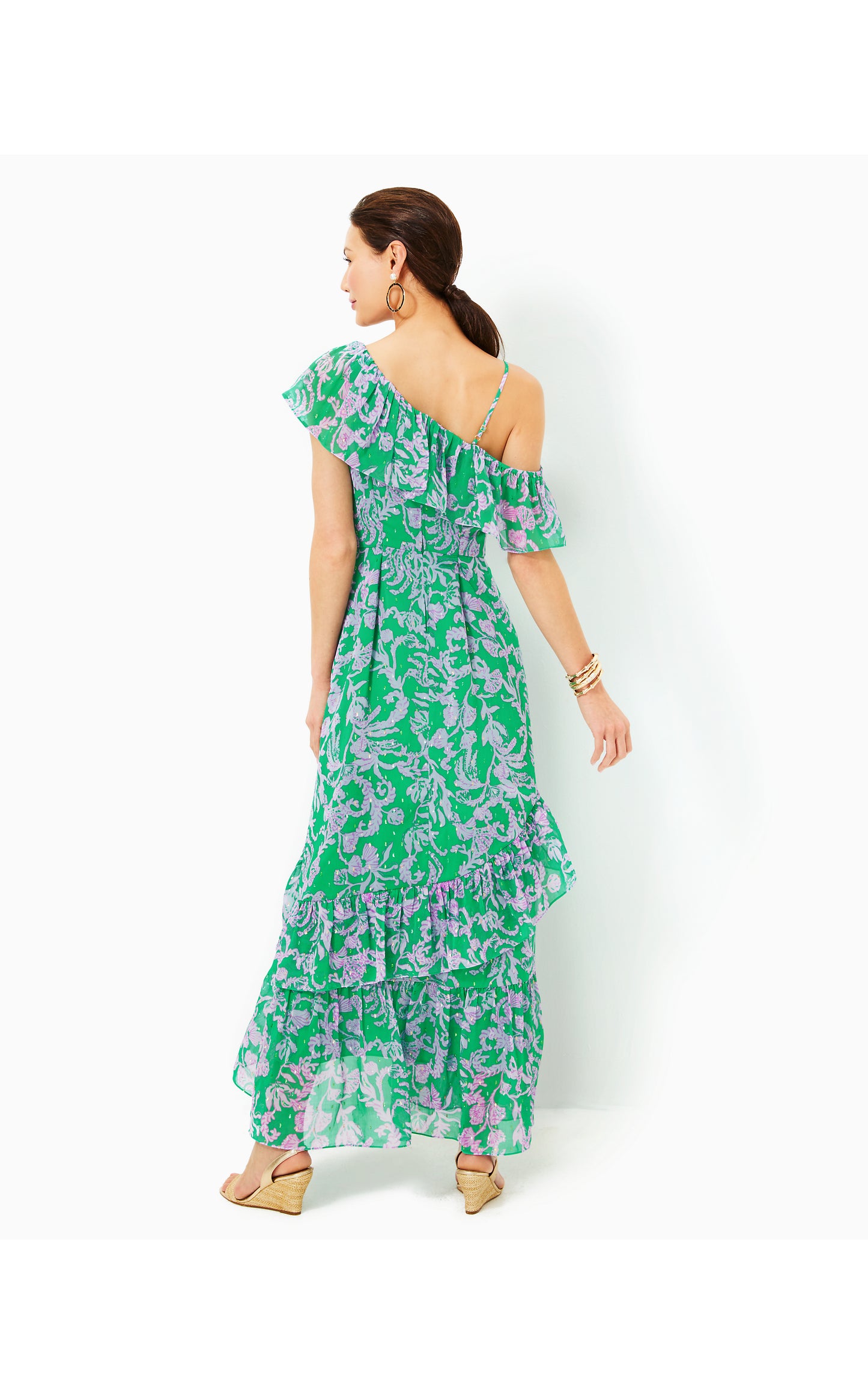 ROSALYNN RUFFLE MAXI DRES - BRAZILIAN GREEN - SALTY SANDBAR