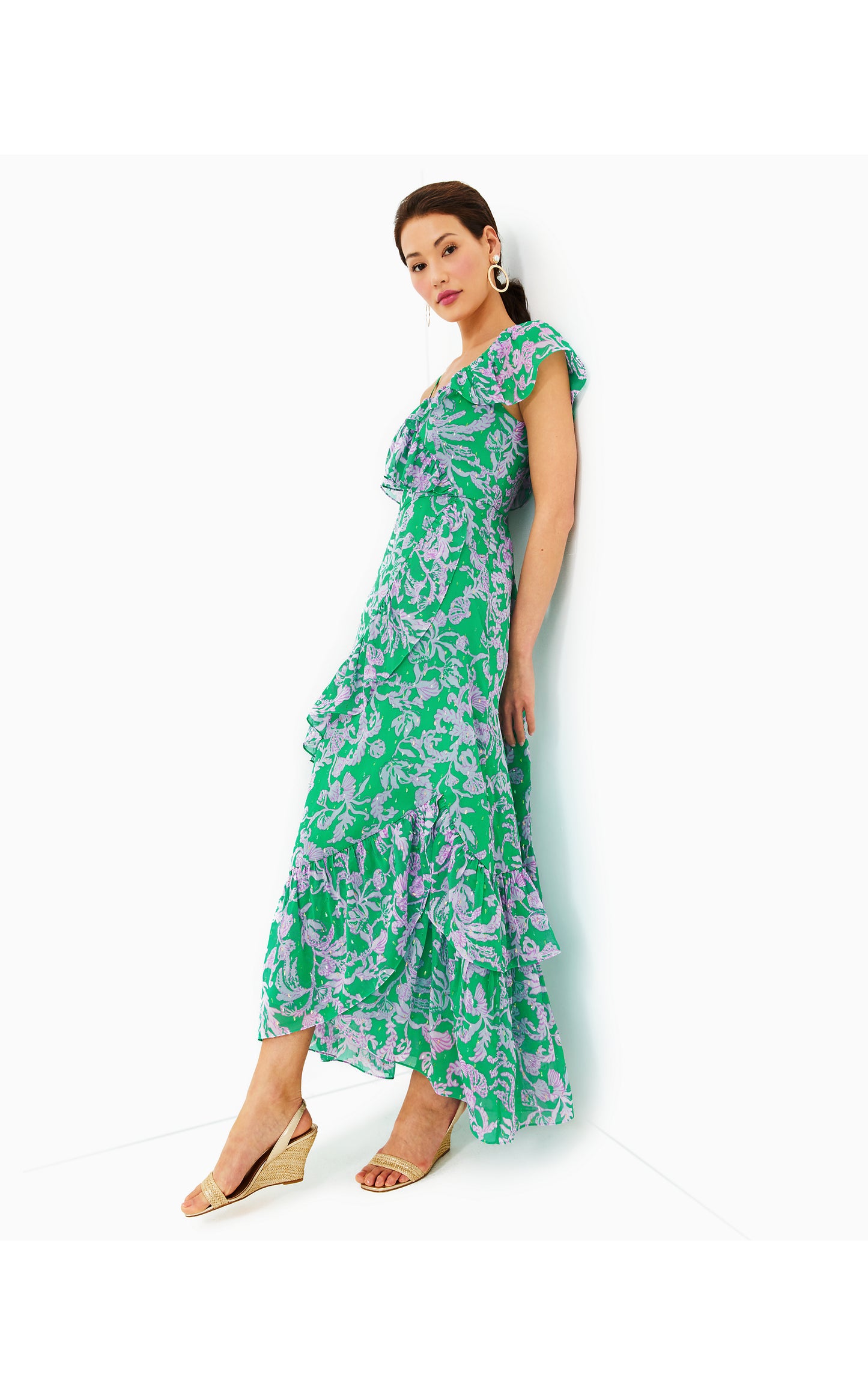 ROSALYNN RUFFLE MAXI DRES - BRAZILIAN GREEN - SALTY SANDBAR