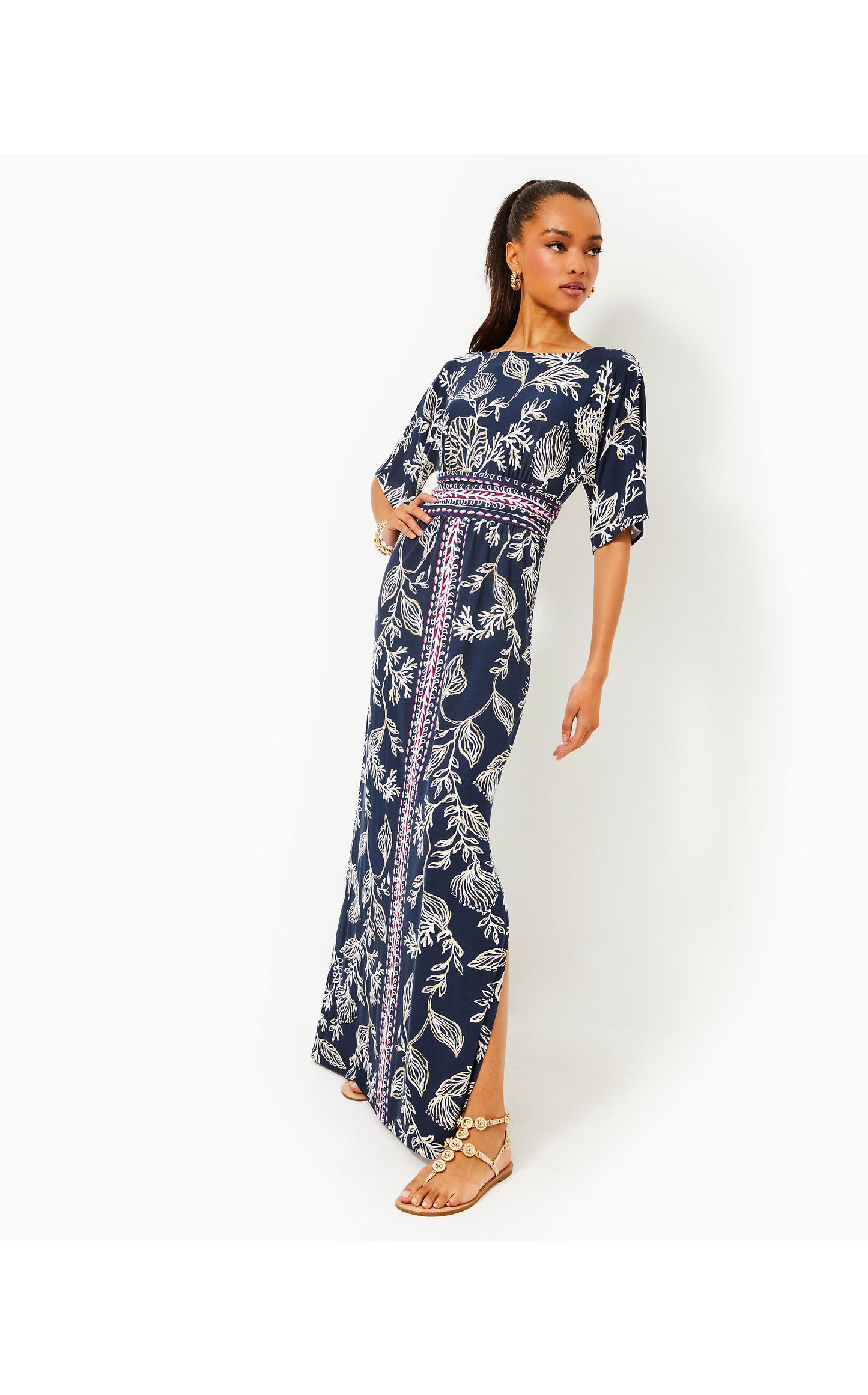 PARIGI BOAT NECK MAXI DRESS