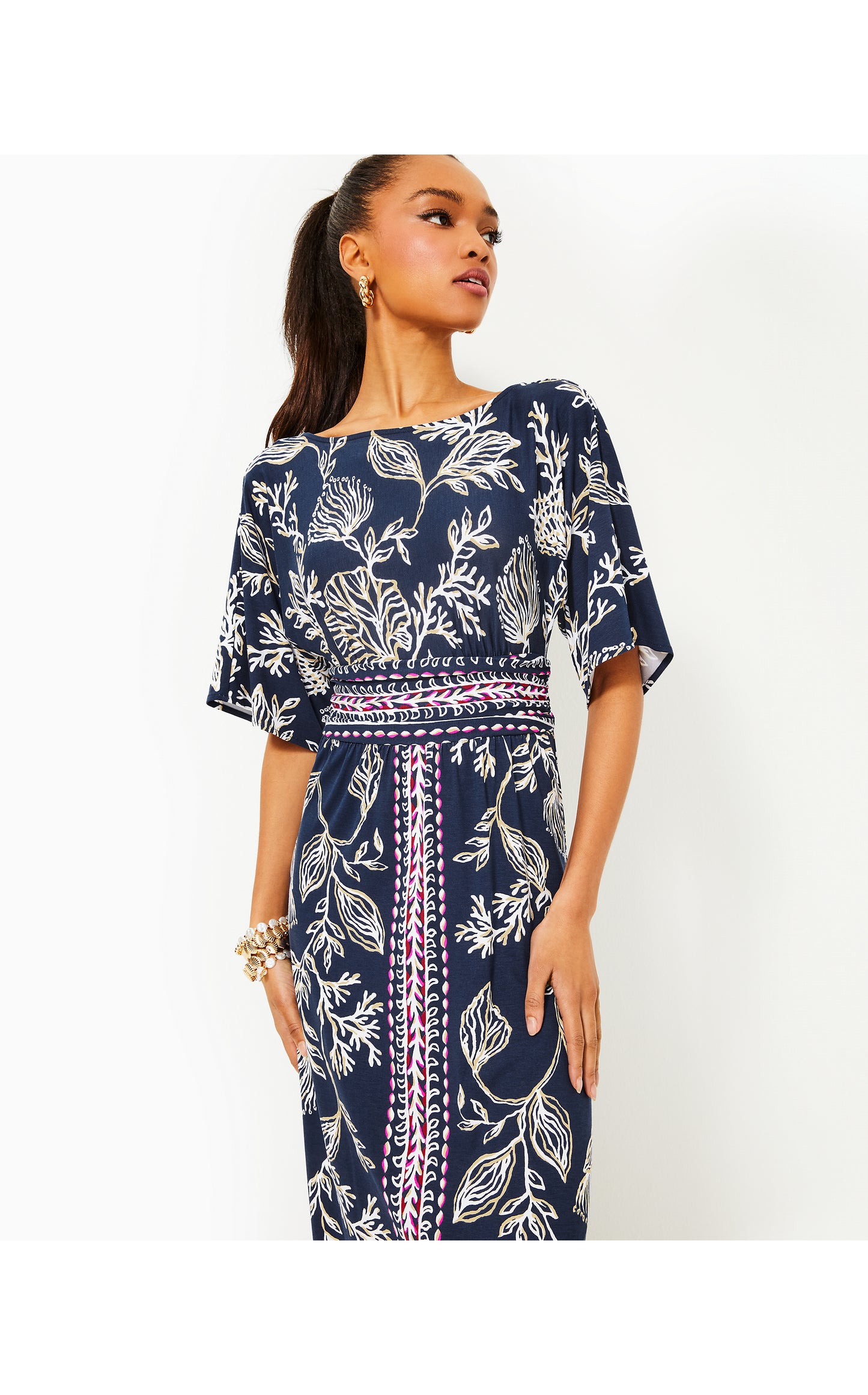 PARIGI BOAT NECK MAXI DRESS