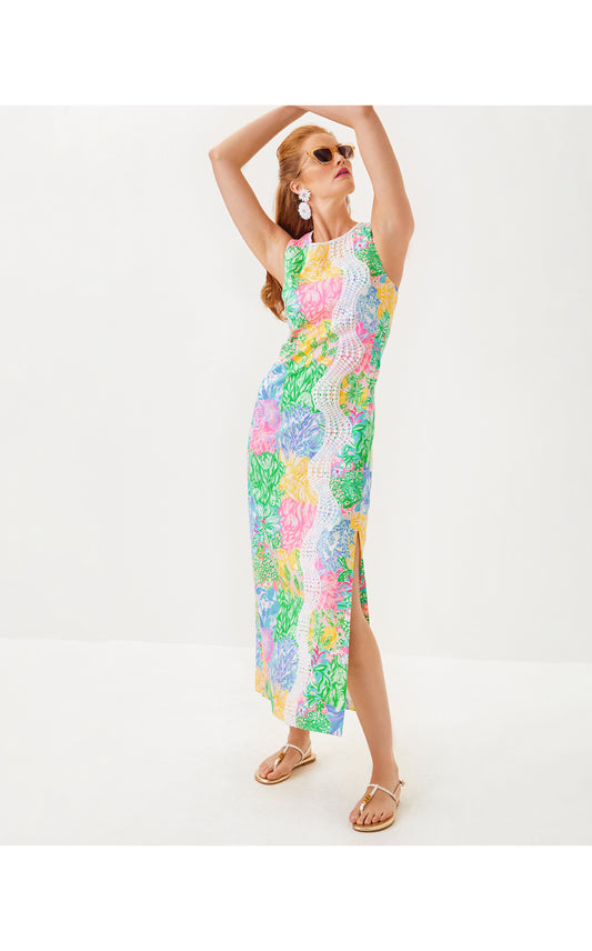 SARABETH STRETCH MAXI SHIFT DRESS