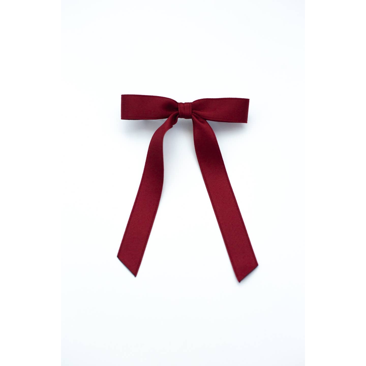 Grace & Grandeur Micro Florence Satin Bow - Merlot