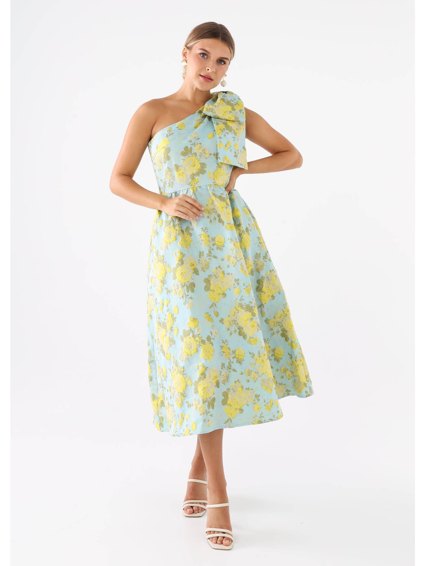 Caroline Dress Rose Garden Jacquard