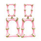 Pink Enamel Bamboo Earrings