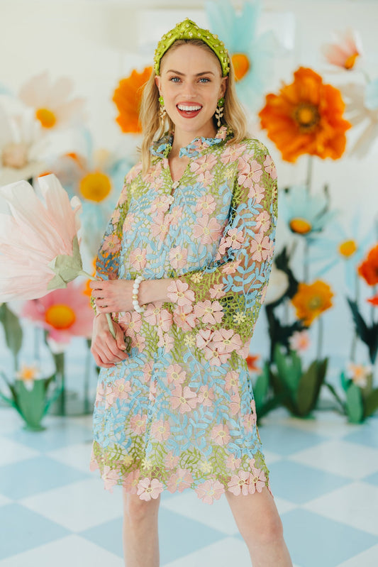 BC Caftan Bright Floral Lace