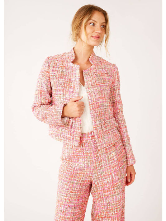 Onassis Jacket Pink Multi Tweed