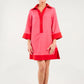 Piper Caftan Pink Red Linen