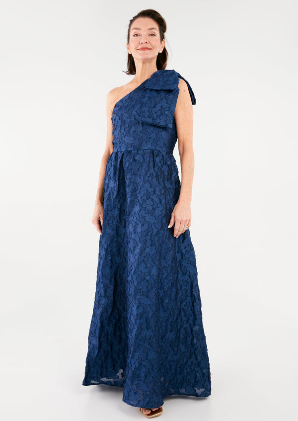 Caroline Gown Navy Cloud Organza