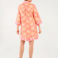 Piper Caftan Hot Coral Paradise Jacquard