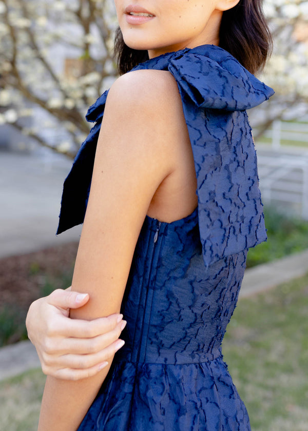 Caroline Gown Navy Cloud Organza