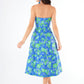 Catherine Dress Cobalt Tropical Tulip Jacquard