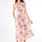 Caroline Dress Pink Plumeria Jacquard