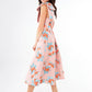 Caroline Dress Pink Plumeria Jacquard