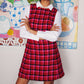 Avery Dress Red Multi Houndstooth