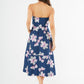 Catherine Dress Blue Plumeria Jacquard