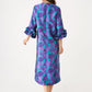 Bronwyn Dress Purple Floral Silhouette Jacquard