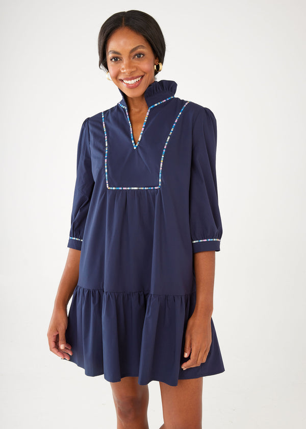 Emmerson Dress Navy Cotton