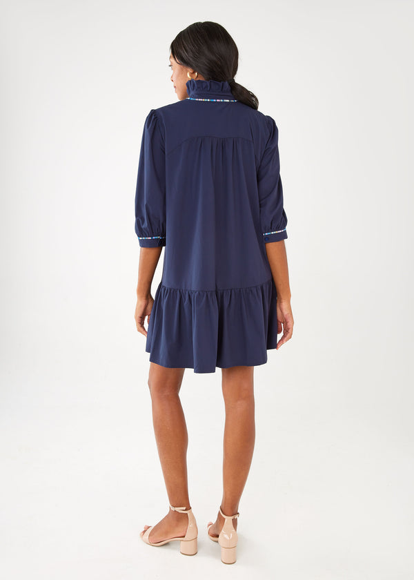 Emmerson Dress Navy Cotton