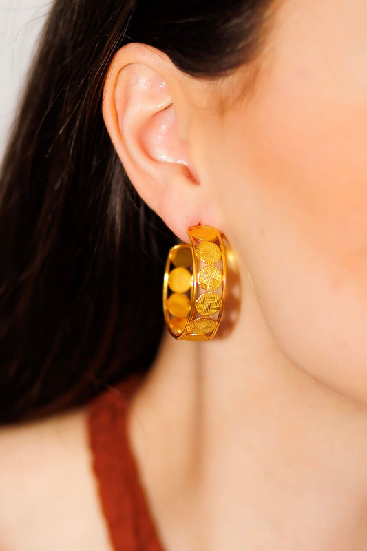 The Athena Hoop Small Earrings