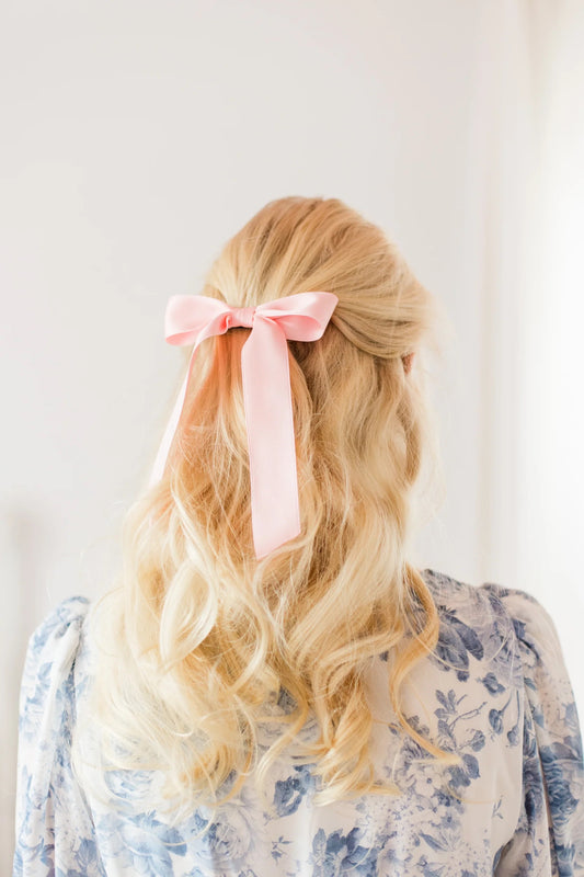 Florence Satin Bow Soft Pink