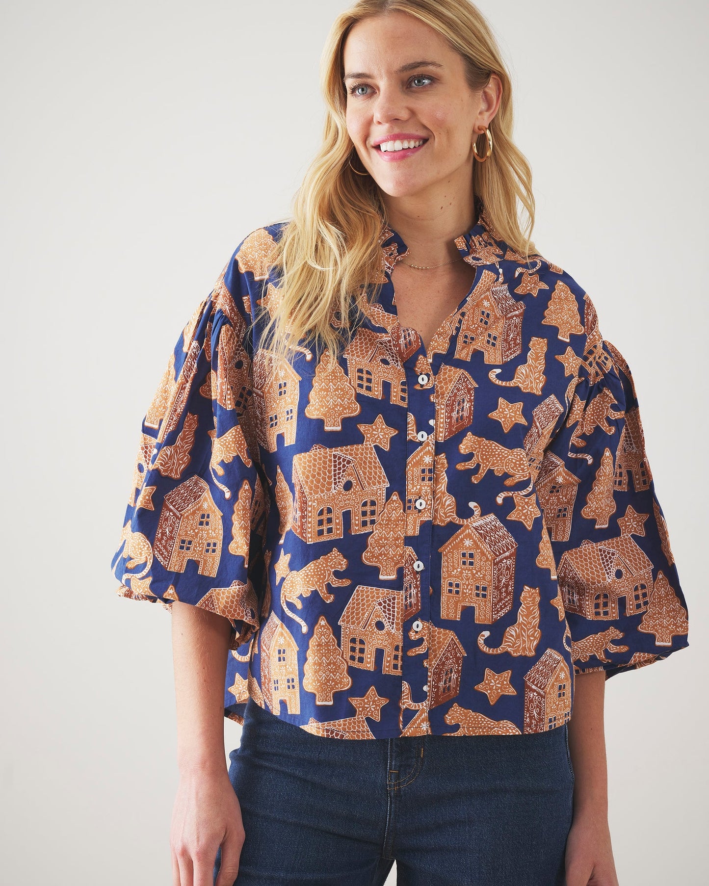 Brentwood Blouse Gingerbread Party