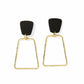 KAELYN EARRINGS TRUE BLACK AND GOLD