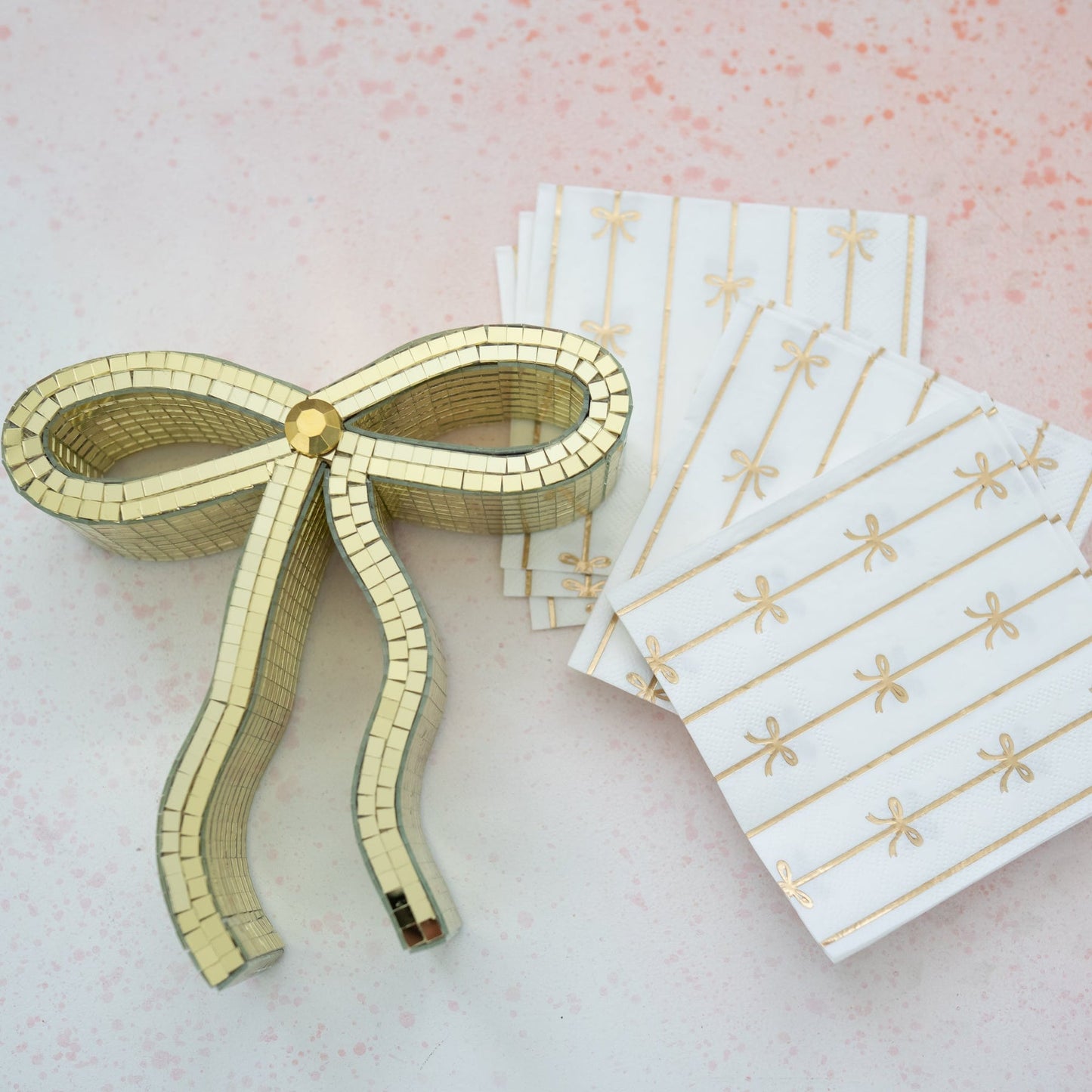 Gold Signature Bow Small Napkins