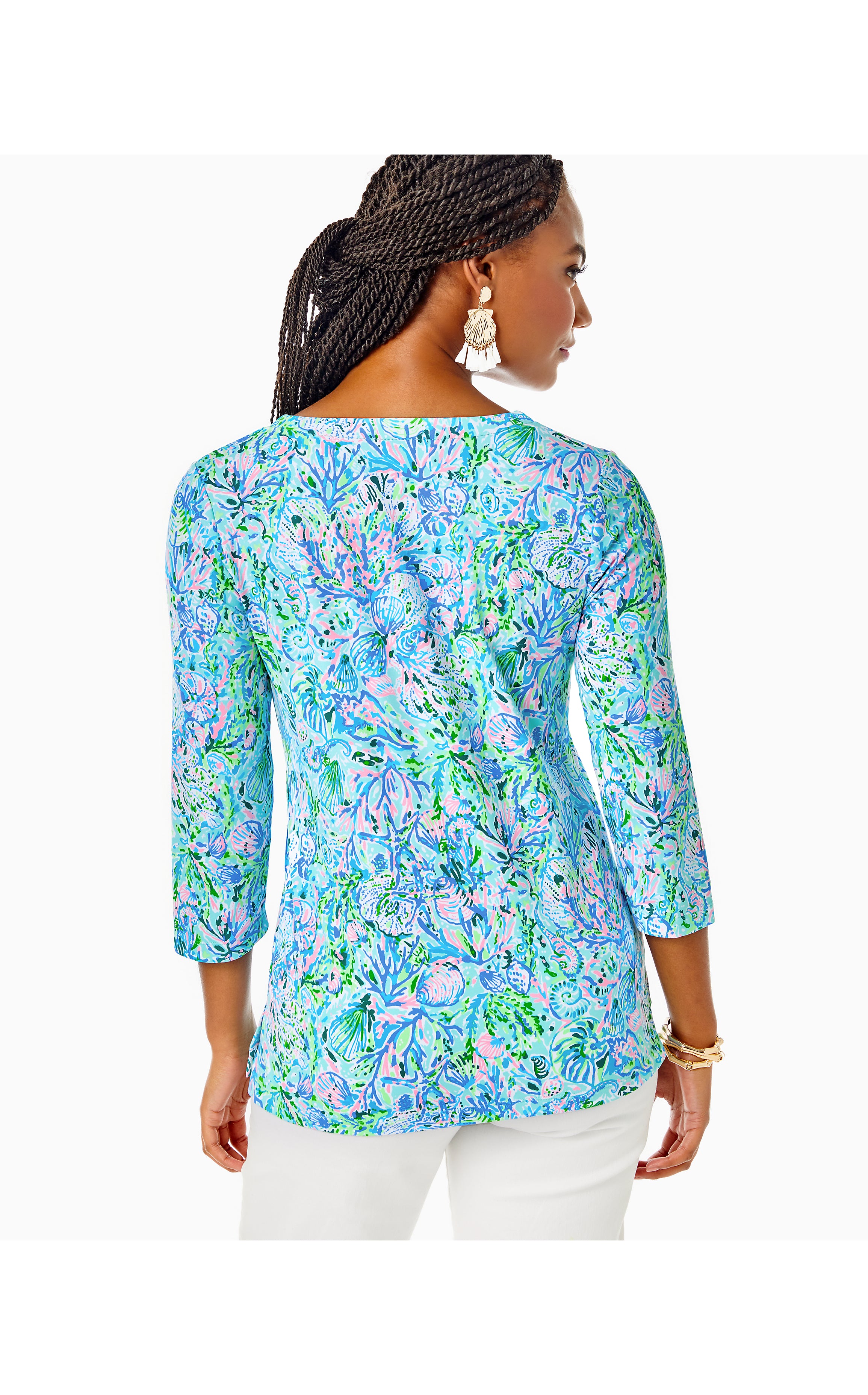 UPF 50+ KARINA TUNIC - SURF BLUE - SOLEIL IT ON ME